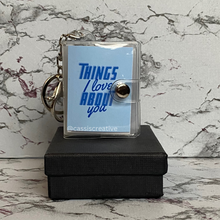 Load image into Gallery viewer, 9 Things I Love About You Mini Photo Album Book Keychain Keyring For Men