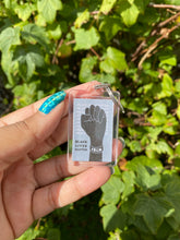 Load image into Gallery viewer, Black Lives Matter Keyring Keychain Male In A Fist Symbol