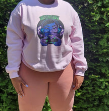 Load image into Gallery viewer, Gaming Gamer Girl Sweatshirt With Lady Wearing Headset Holding Controller Pad
