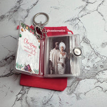 Load image into Gallery viewer, Christmas Wouldn&#39;t Be The Same Without You Mini Personalised Photo Album Keychain Keyring Affordable Photo Gift In UK Birmingham