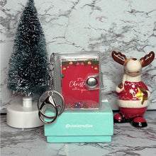 Load image into Gallery viewer, You Make Christmas Extra Special Mini Personalised Photo Album Keychain Keyring Affordable Photo Gift In UK Birmingham