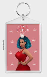I Am A Queen Keychain Keyring Gift For Women, Teens, Females And Girls