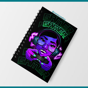 A5 Gaming Gamer Girl Lined Notebook Journal