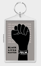 Load image into Gallery viewer, Black Lives Matter Keyring Keychain Male In A Fist Symbol