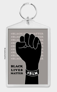 Black Lives Matter Keyring Keychain Male In A Fist Symbol