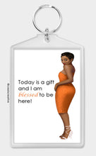 Load image into Gallery viewer, I am blessed Keychain Keyring With Positive Affirmations