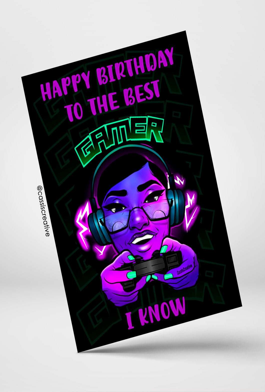 Happy Birthday To The Best Gamer I Know Greeting Card For Girls And Women