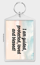Load image into Gallery viewer, I am guided, protected, loved and blessed Keyring Keychain