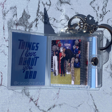 Load image into Gallery viewer, 9 Things I Love About You Dad Mini Photo Album Keychain Keyring