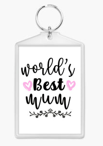 World's Best Mom Mum Keyring Keychain Mother's Day